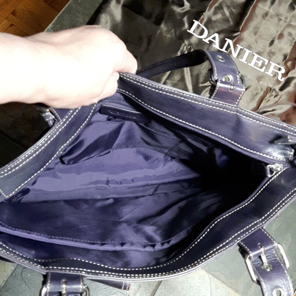 Purple leather bag - Picture 5 of 7